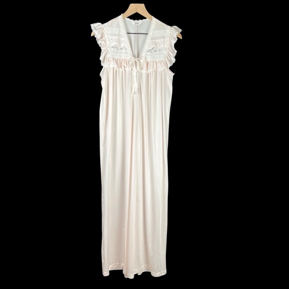 Henson Kickernick Other - VINTAGE Made in U.S.A Henson Kickernick Pastel Pink Maxi Nightgown Size Small